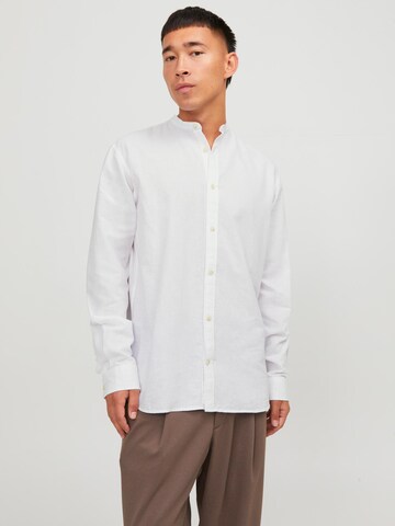 JACK & JONES Comfort fit Button Up Shirt 'JJESummer Band' in White: front