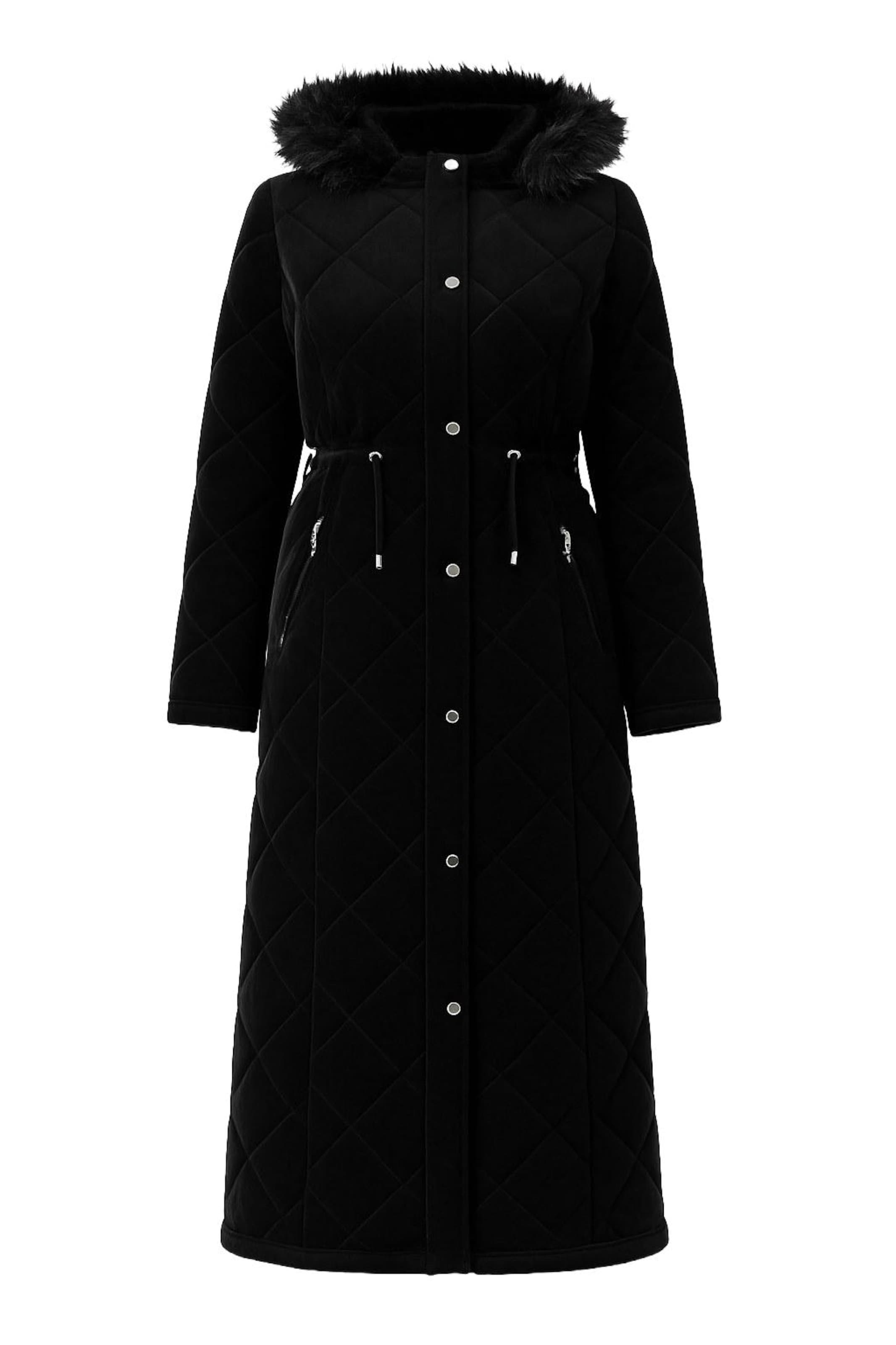 MODAMIHRAM Wintermantel in Zwart: voorkant