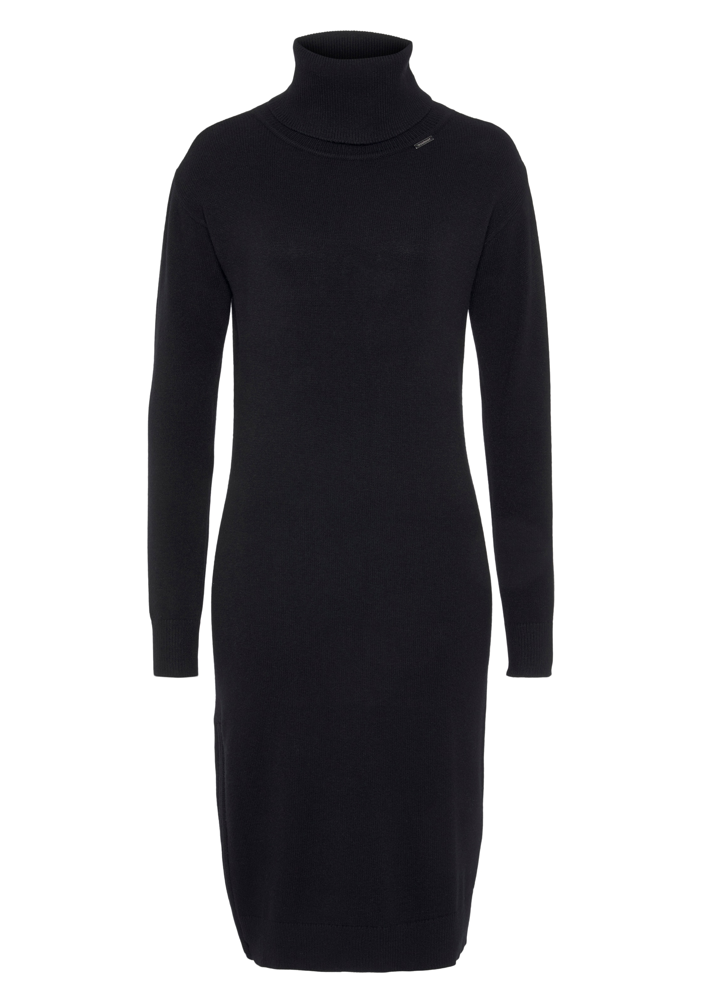 Bruno Banani Knitted dress in Black: front