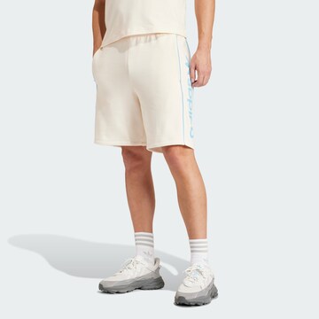 Loosefit Pantalon ADIDAS ORIGINALS en blanc : devant