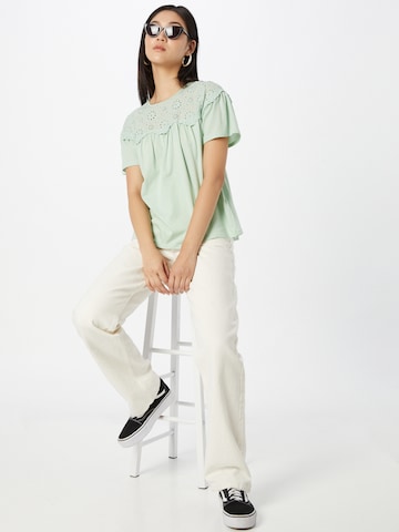 NEW LOOK - Blusa 'BRODERIE YOKE' em verde