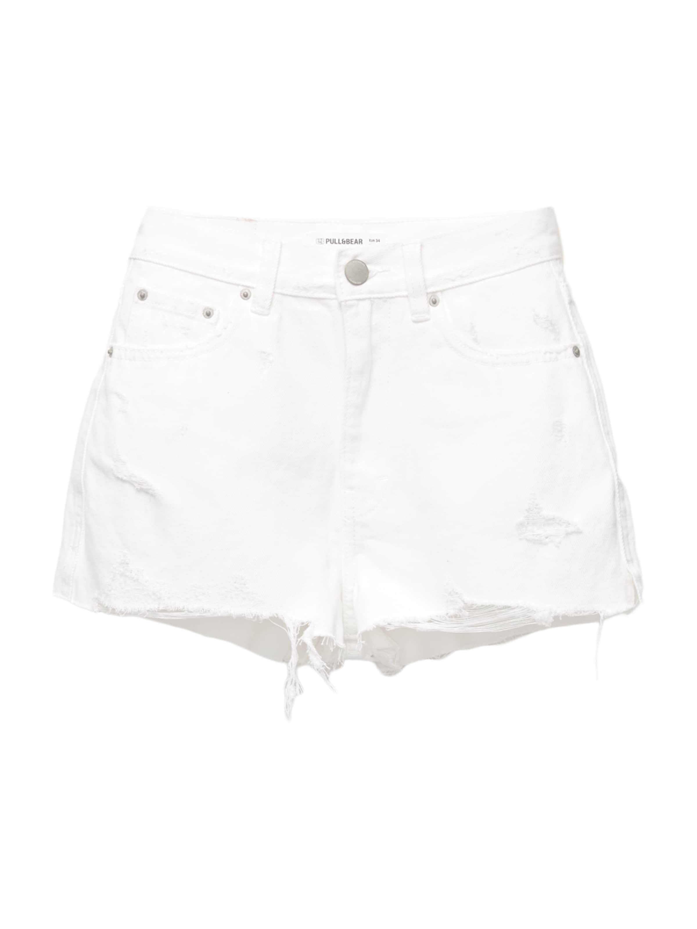 Regular Jeans de la Pull&Bear pe alb: față