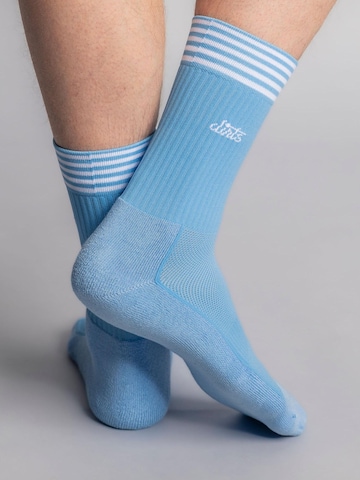 Dirts Sports socks 'Striped Athletic Socks' in Blue: front