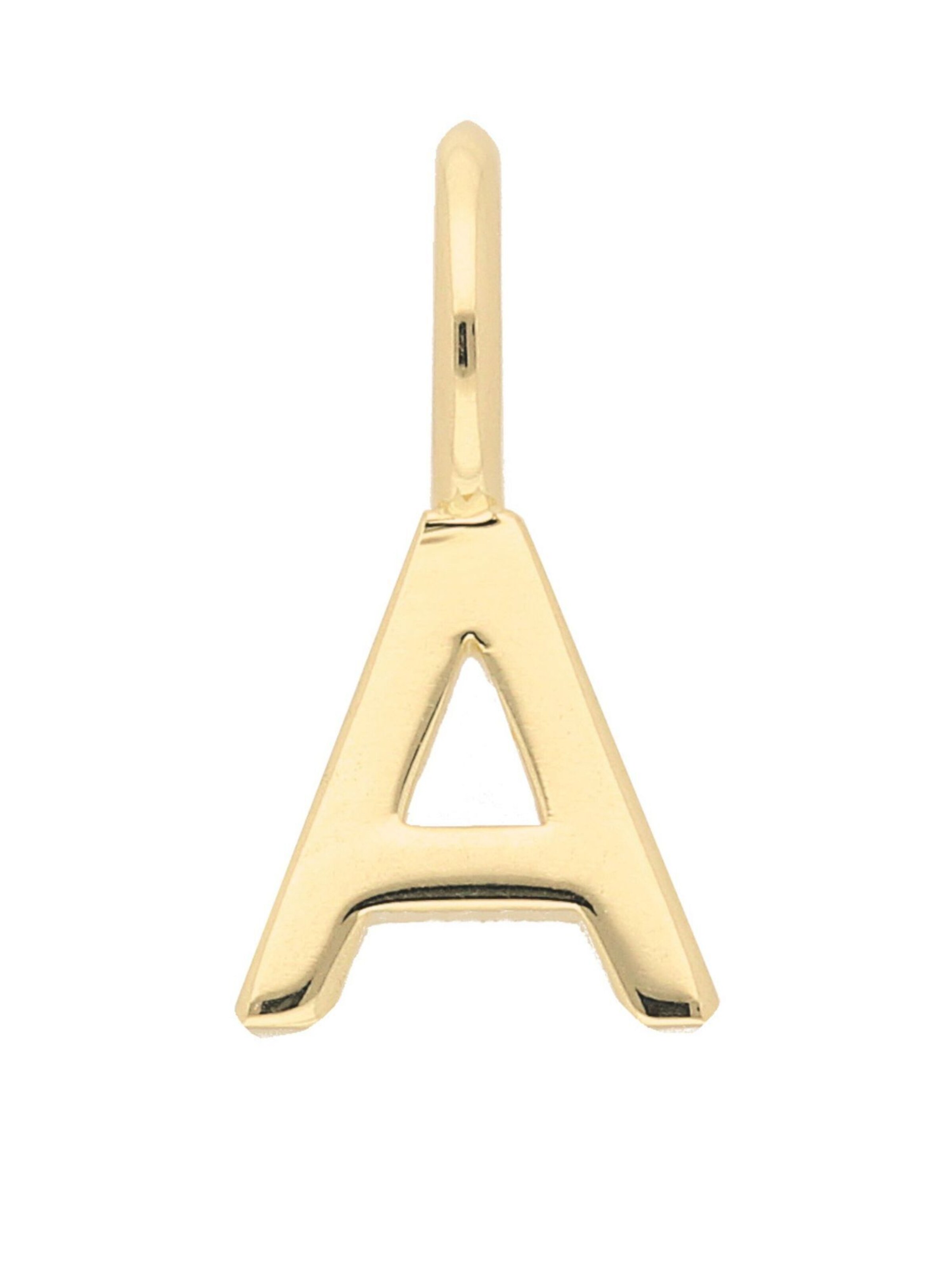Adelia´s Anhänger 'A' in Gold: Vorderseite