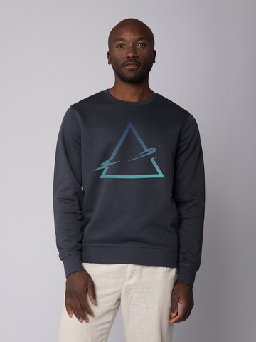 Sweat-shirt ' Triangle ' Watapparel en gris : devant