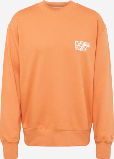 Calvin Klein Jeans Sweat-shirt en beige foncé / orange / blanc, Vue avec produit