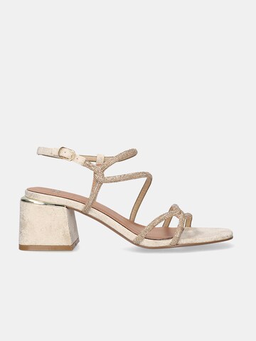 EXE Sandalen met riem 'CARMEN-777' in Goud: voorkant