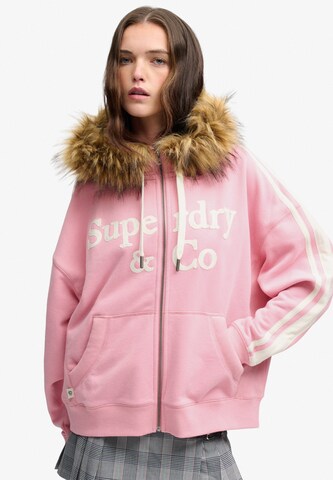 Superdry & Co Sweatvest in Roze: voorkant