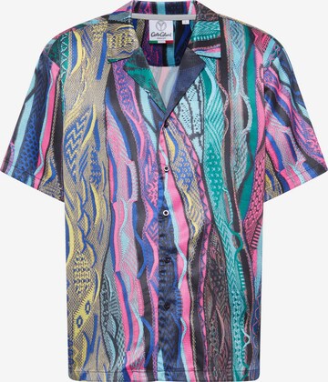 Fit confort Chemise Carlo Colucci en mélange de couleurs : devant