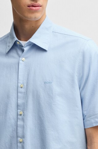 BOSS Regular Fit Hemd 'Rash_2_M' in Blau