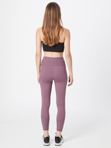 UNDER ARMOUR Skinny Sporthose 'Meridian' in Lila