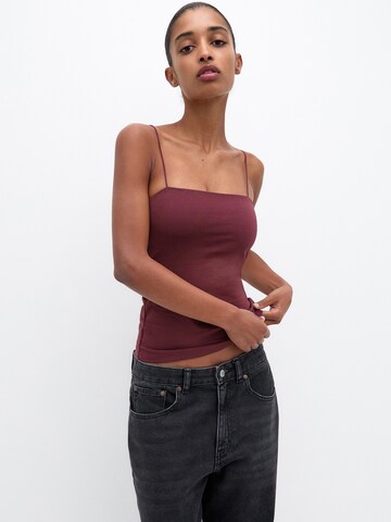 Pull&Bear Топ в бежово: отпред