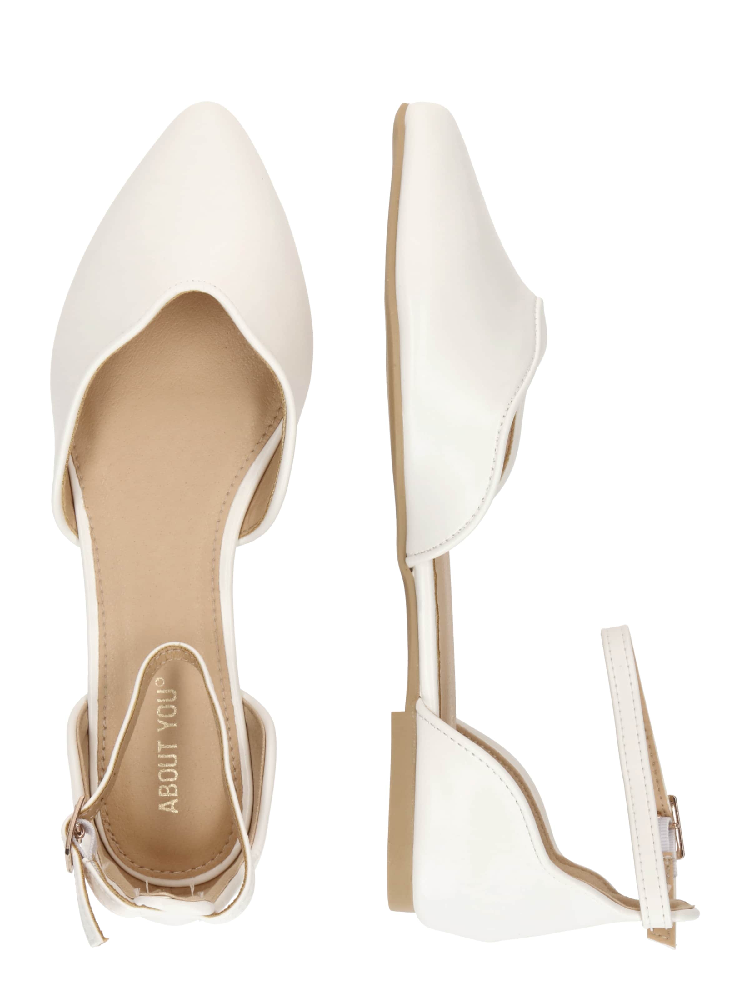 ABOUT YOU Μπαλαρίνα 'Dilana' σε λευκό