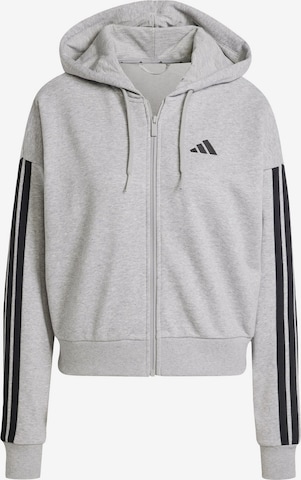 ADIDAS SPORTSWEAR - Sudadera con cremallera deportiva 'Essentials' en gris: frente