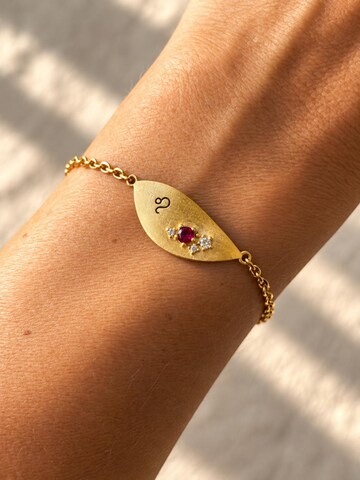 Braccialetto '18k Gold Plated Leo | Leeuw Zodiac' di Sally Jane Jewelry in oro