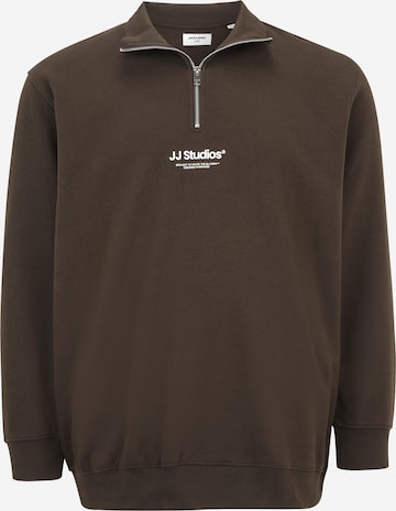 JACK & JONES Свитшот 'JJESOHO' в Коричневый: спереди