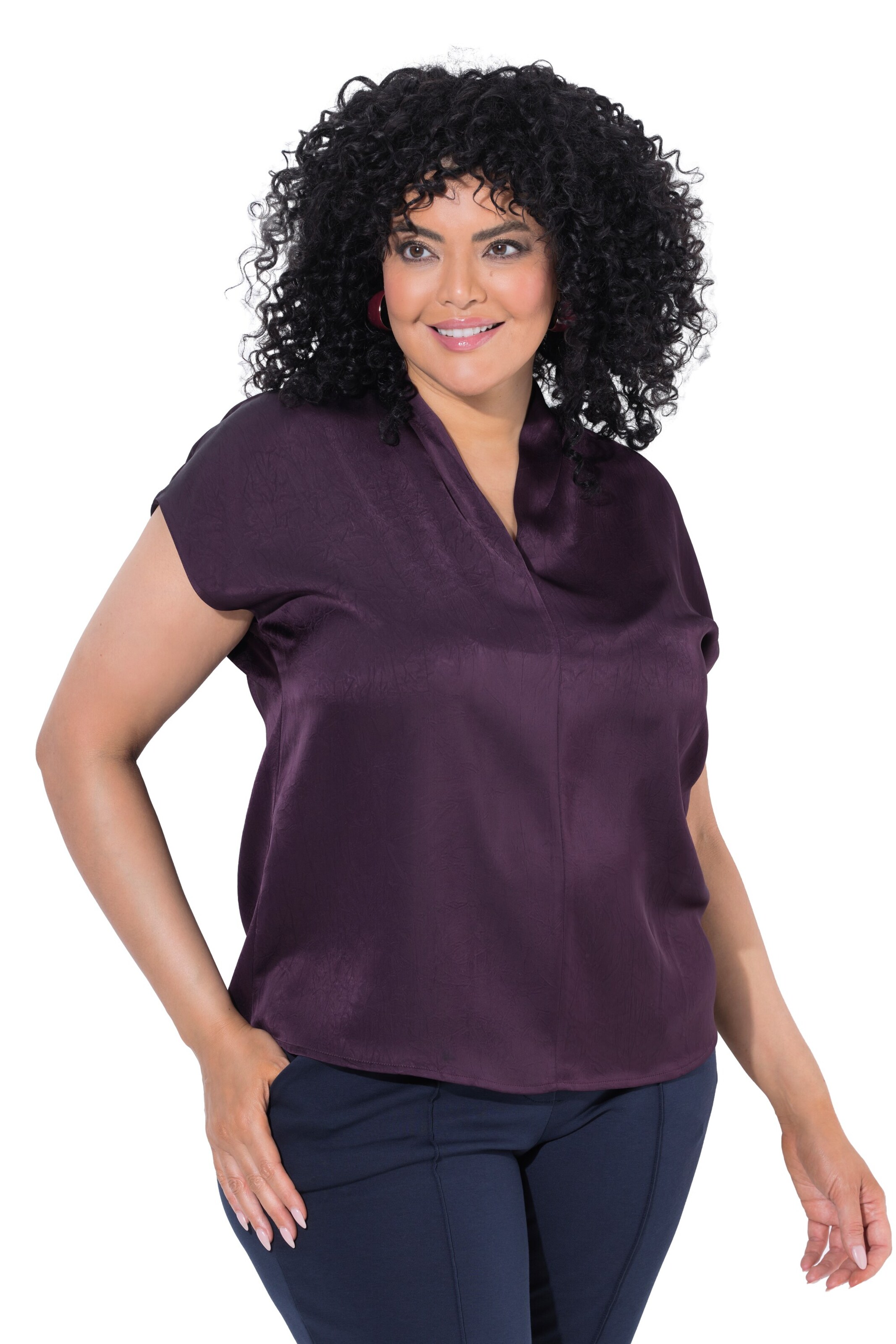 Ulla Popken Blouse in Purple: front