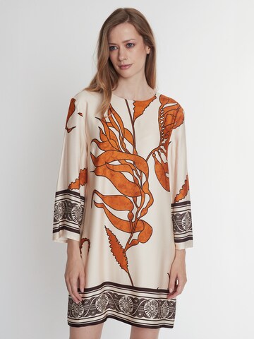 Ana Alcazar Dress ' Palosa ' in Beige: front