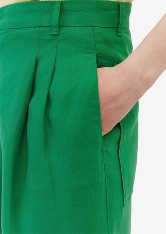 Wide leg Pantaloni con pieghe di Marc O'Polo in verde