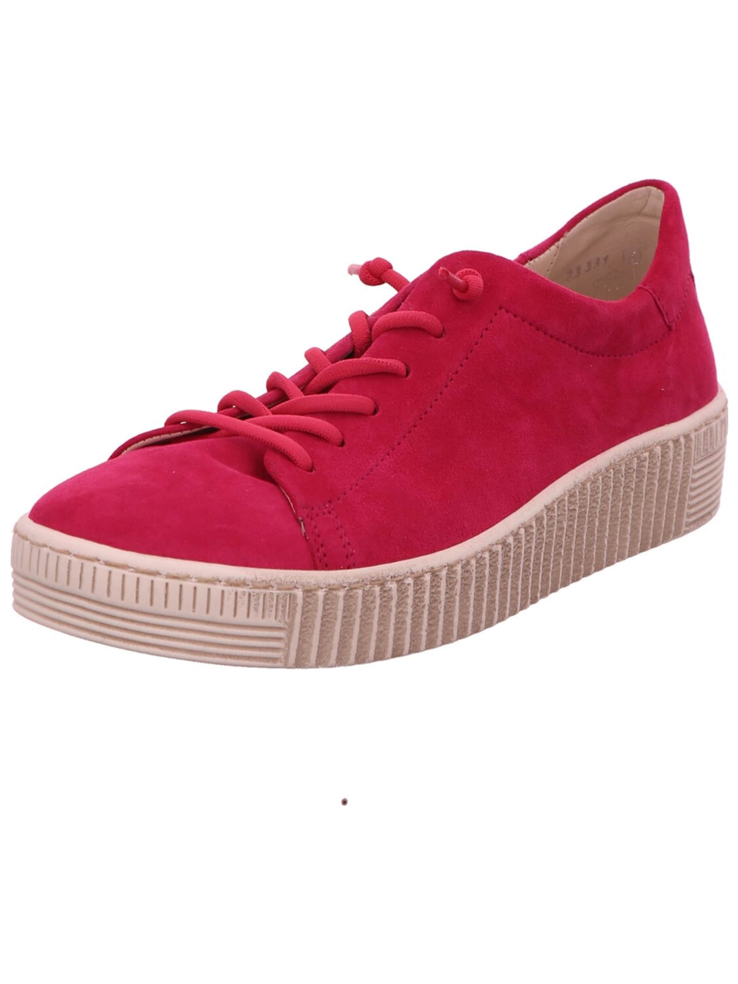 GABOR - Zapatos con cordón 'Sneaker Damen 23.331.10 Rauleder in pink' en rosa: frente