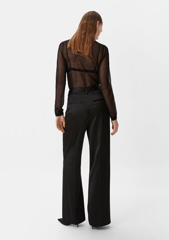 COMMA Wide leg Trousers in Black: back