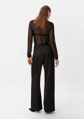 Wide Leg Pantalon COMMA en noir : derrière