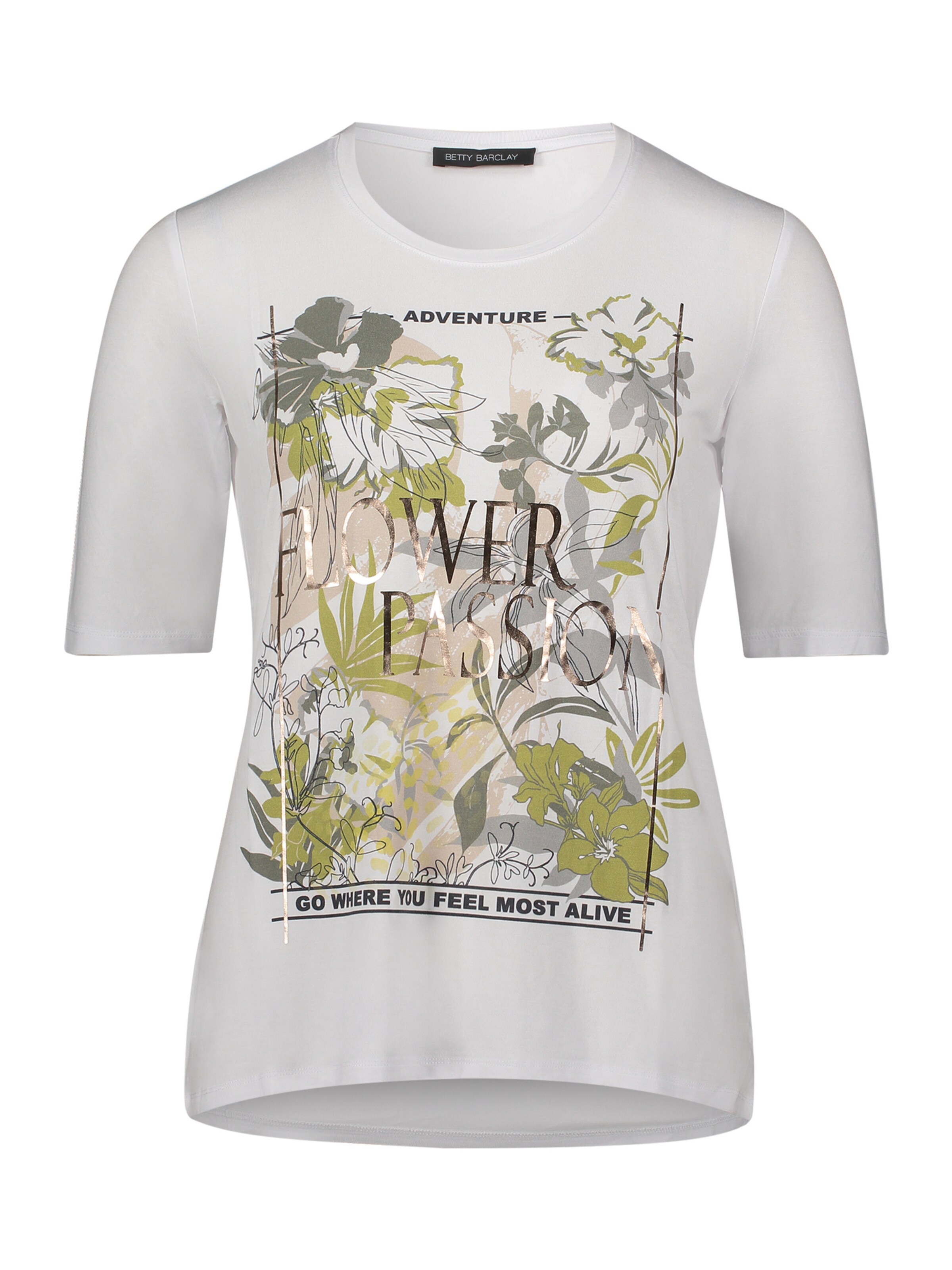 T-shirt Betty Barclay en blanc : devant