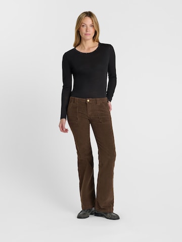 Le Temps Des Cerises Wide leg Broek in Bruin