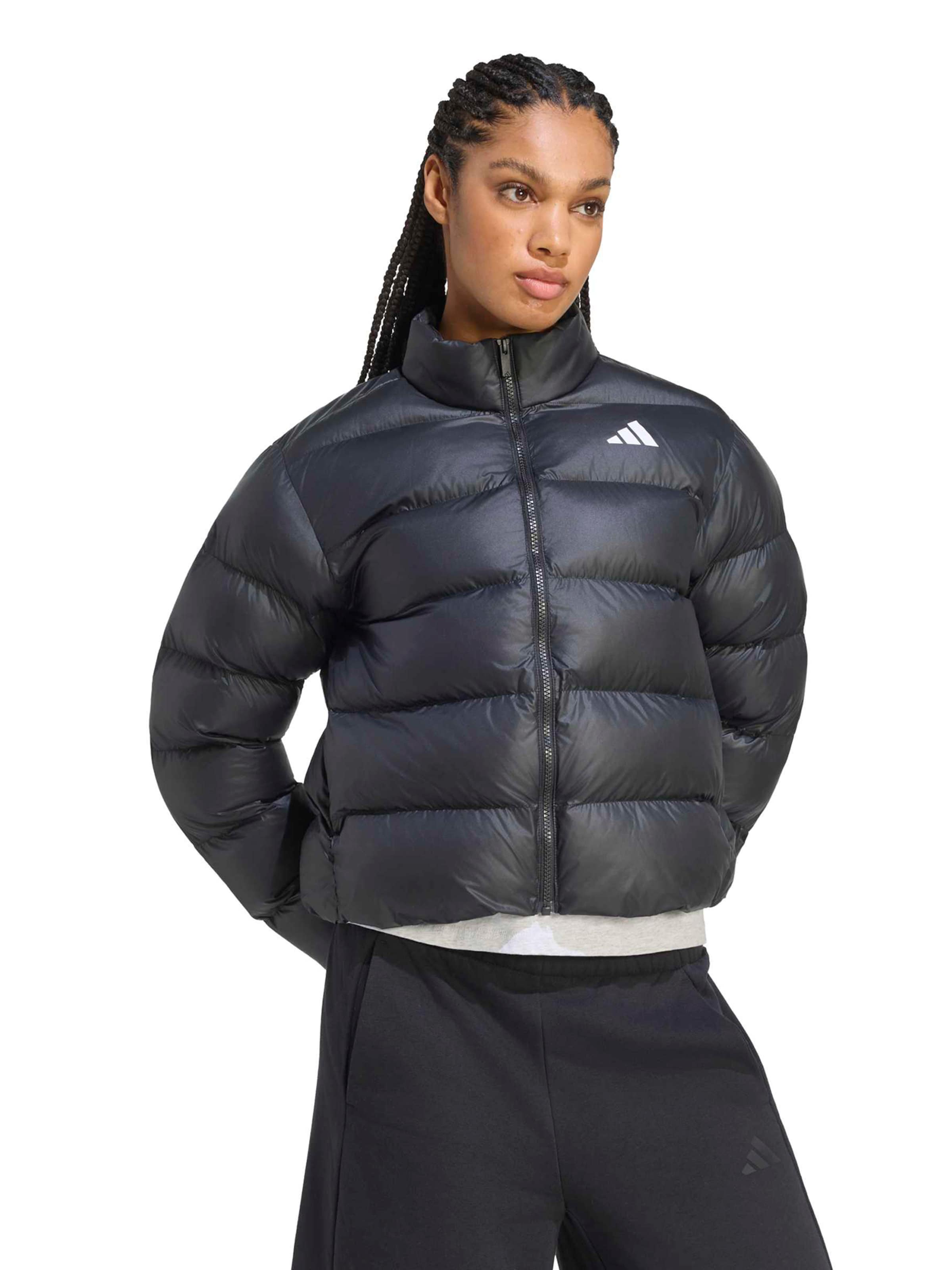 Geacă sport 'ESS' de la ADIDAS SPORTSWEAR pe negru: față