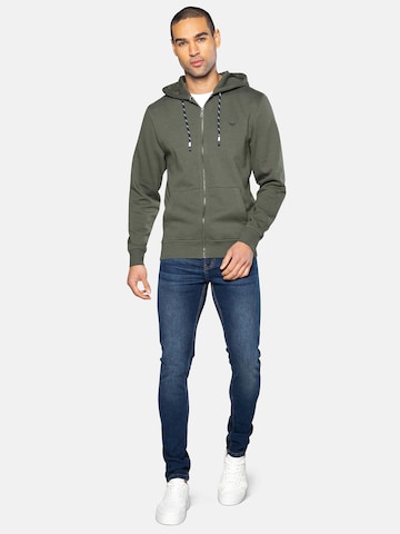 Threadbare Zip-Up Hoodie in Green