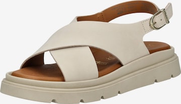 Sandales Tamaris en beige : devant