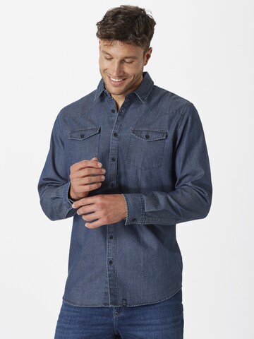 PADDOCKS Regular fit Button Up Shirt in Blue: front