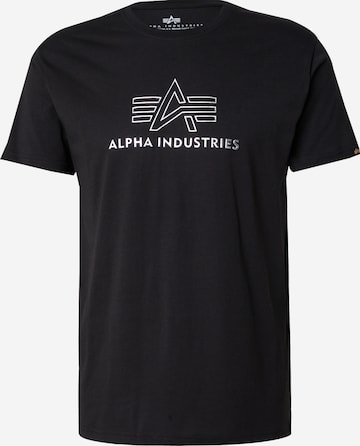 Maglietta di ALPHA INDUSTRIES in nero: frontale