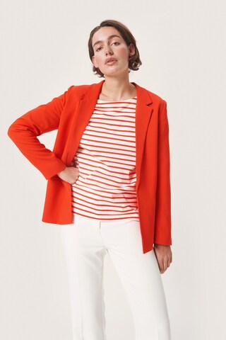 SOAKED IN LUXURY Blazer 'Shirley' in Rot: Vorderseite