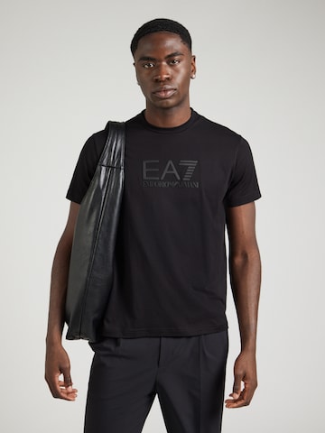 EA7 Emporio Armani - Camisa em preto: frente