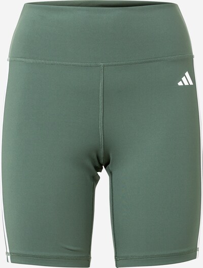 Sportinės kelnės 'Essentials' iš ADIDAS PERFORMANCE, spalva – smaragdinė spalva / balta, Prekių apžvalga