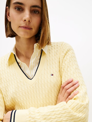 TOMMY HILFIGER Pullover in Gelb