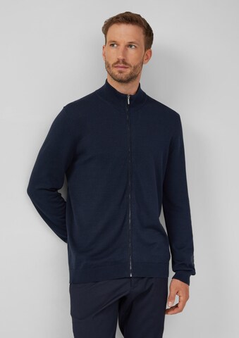 Vestes en maille s.Oliver BLACK LABEL en bleu : devant