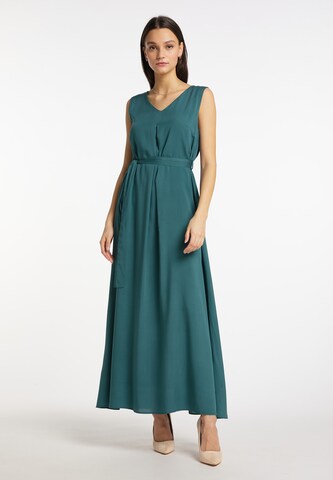 Robe de soirée Usha en vert : devant