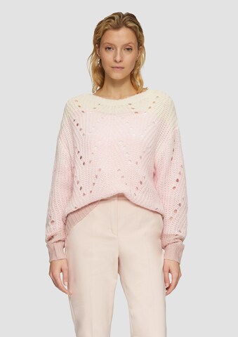 Pull-over s.Oliver BLACK LABEL en rose : devant