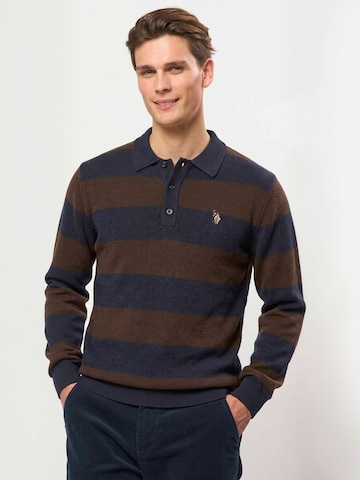 U.S. POLO ASSN. Regular fit Overhemd ' UMEthan ' in Bruin: voorkant
