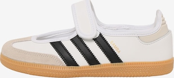 ADIDAS ORIGINALS Balerinke 'Samba' | bela barva: sprednja stran