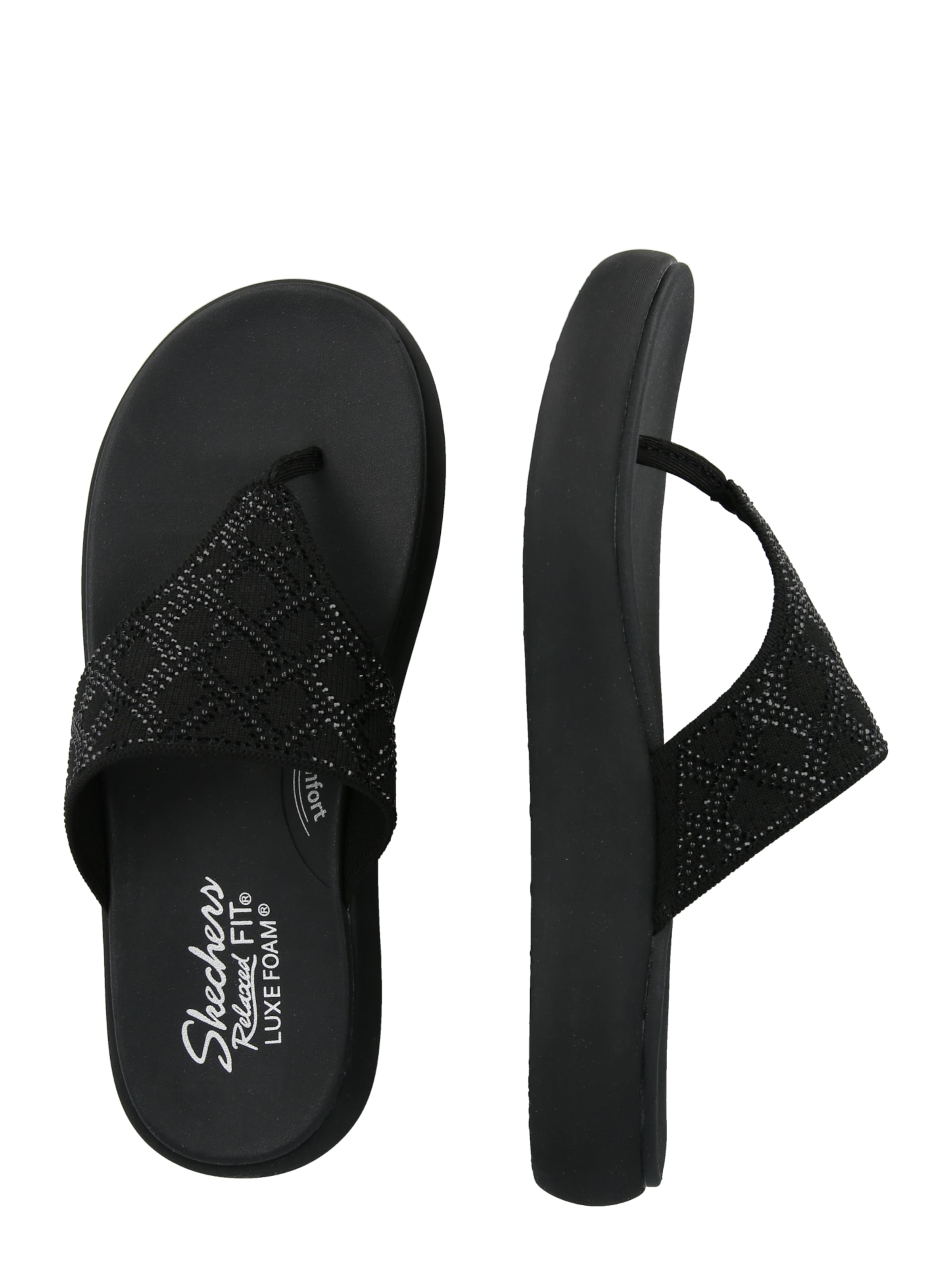 SKECHERS - Sandalias de dedo 'ASANA LUXE' en negro