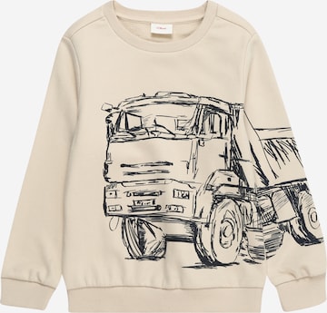 s.Oliver Sweatshirt in Beige: voorkant