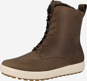 ECCO Lace-Up Ankle Boots in Brown: front