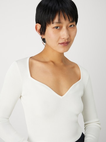 HUGO Πουλόβερ 'Satch' σε λευκό