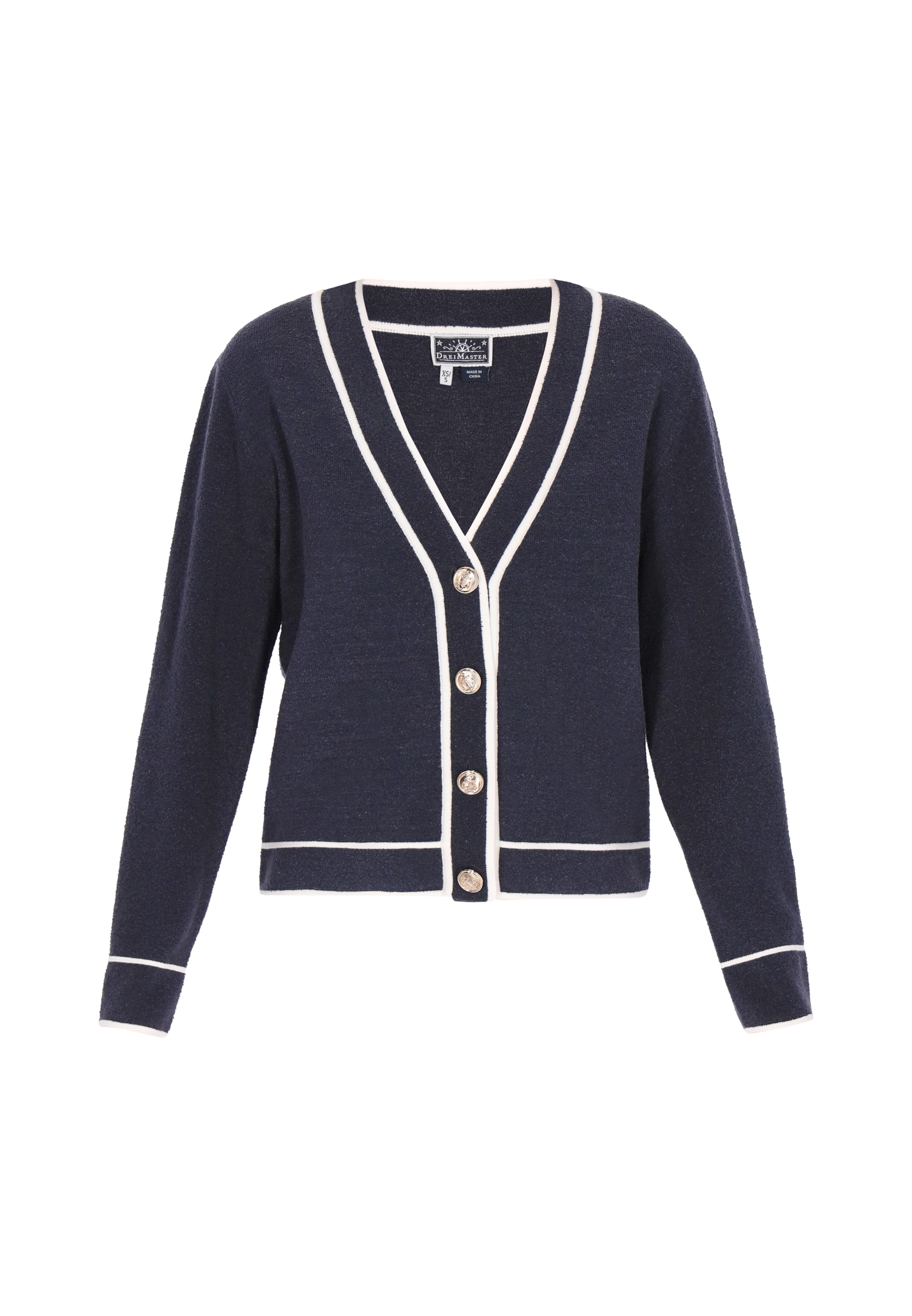Cardigan DreiMaster Maritim en bleu : devant