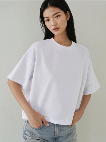 Hiccup - Camisa oversized em branco: frente