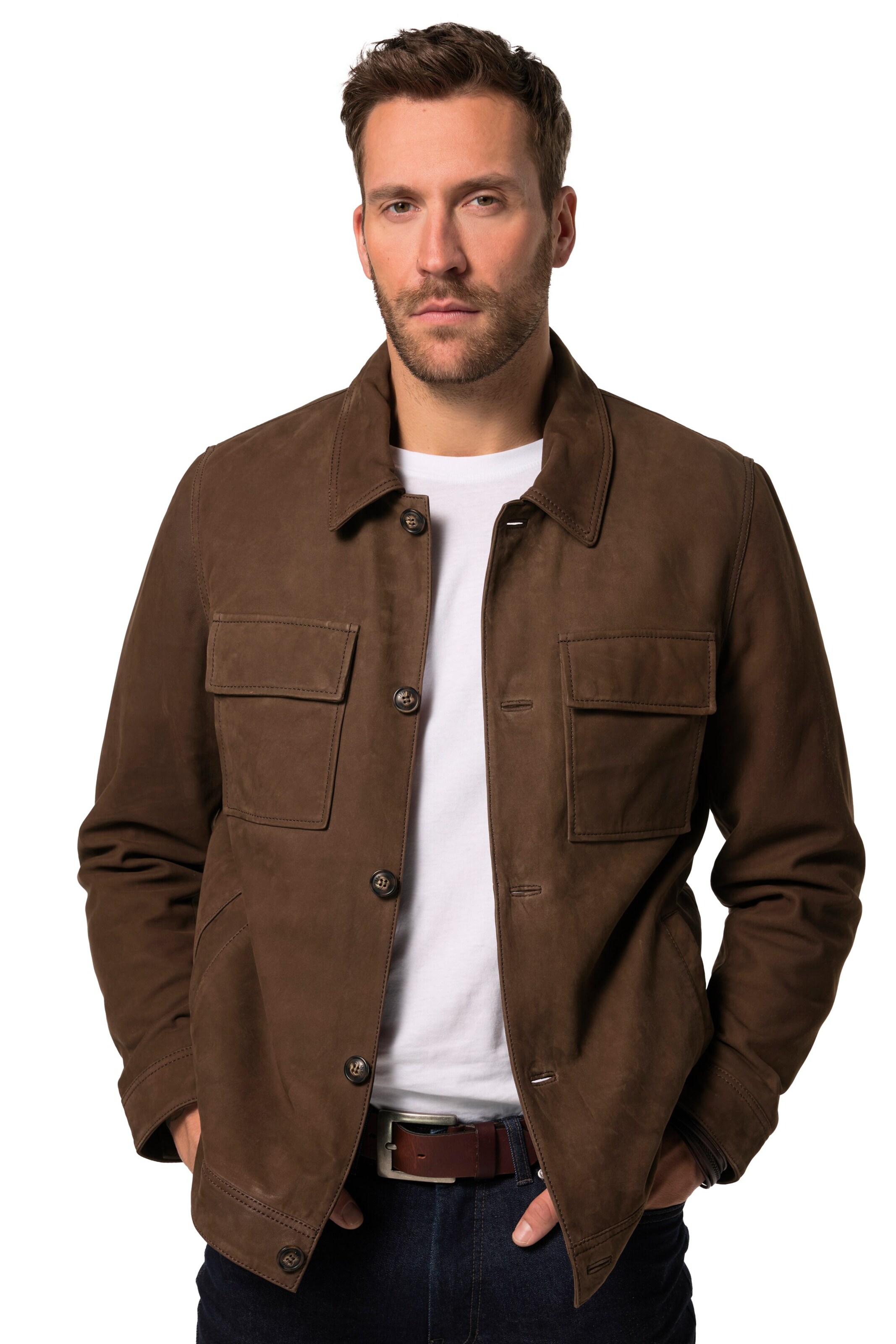 JP1880 Übergangsjacke in Braun: Vorderseite