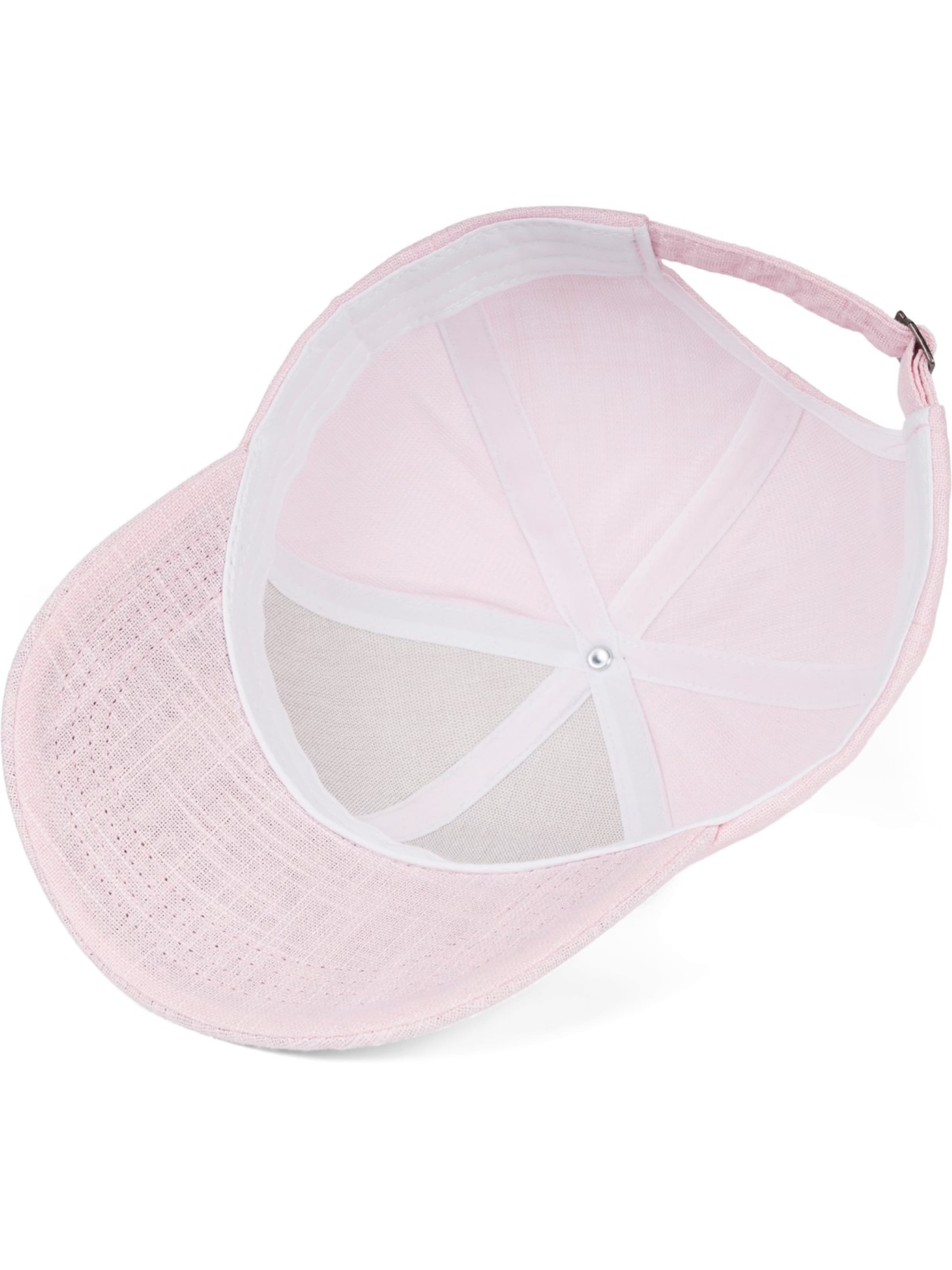 styleBREAKER Cap 'Leinen Baseball Cap' in Pink
